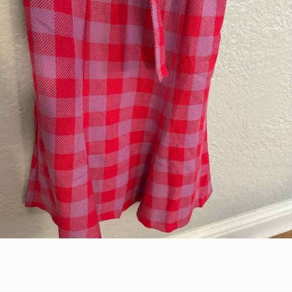 Plaid Belted Midi Dress - Picture 7 of 8